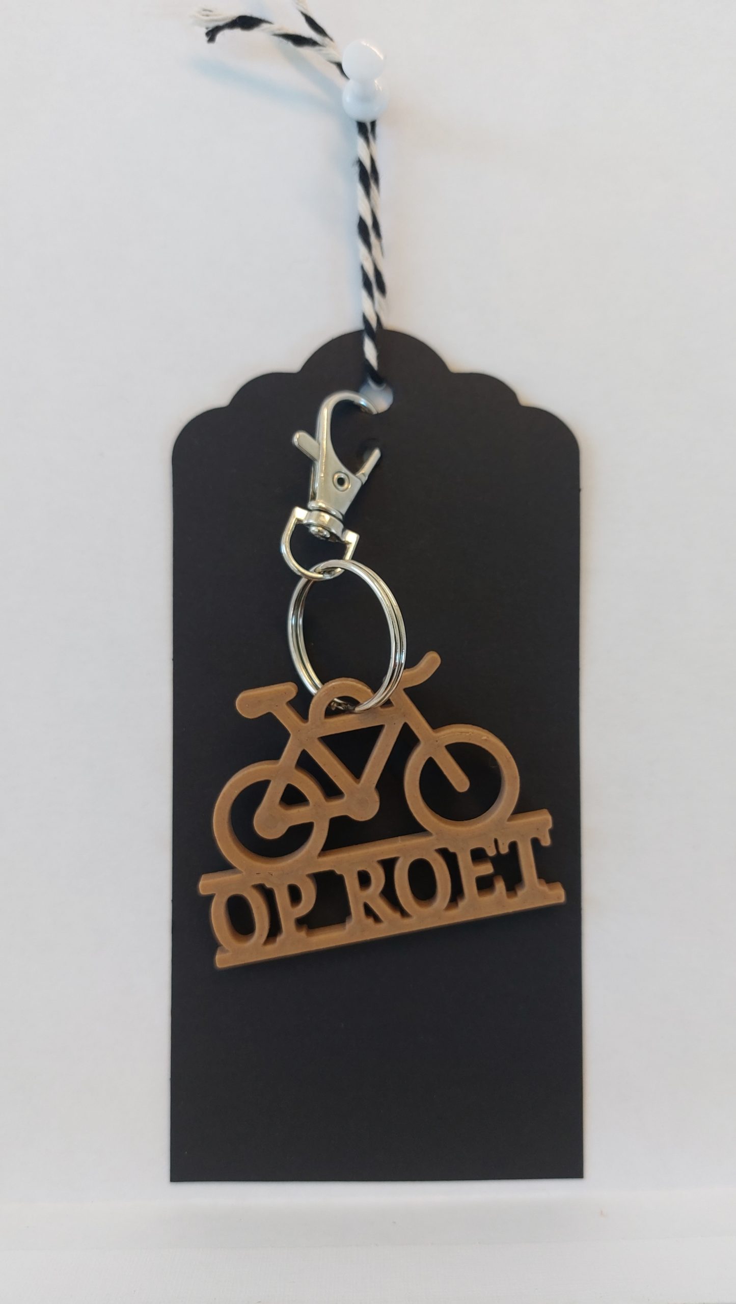 Op roet sleutelhanger fiets